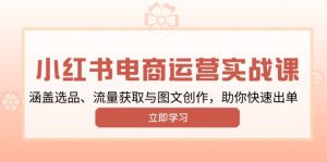 小红书变现运营实战课,涵盖选品、流量获取与图文创作,助你快速出单-AI学习资源网