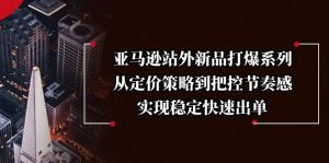 亚马逊站外新品打爆系列,从定价策略到把控节奏感,实现稳定快速出单-AI学习资源网