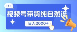 视频号带货,纯自然流,起号简单,爆率高轻松日入2000+-AI学习资源网