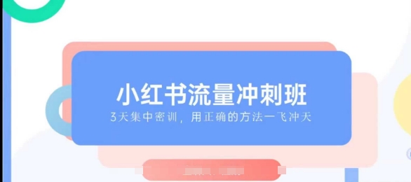 小红书流量冲刺班2025，最懂小红书的女人，快速教你2025年入局小红书-AI学习资源网