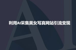 利用AI采集美女写真网站引流变现,引流嘎嘎的-AI学习资源网