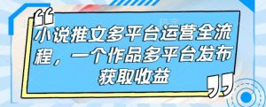 小说推文多平台运营全流程,一个作品多平台发布获取收益-AI学习资源网