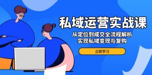 私域运营实战课,从定位到成交全流程解析,实现私域变现与复购-AI学习资源网