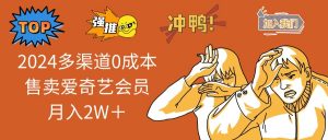 2025多渠道0成本售卖爱奇艺会员月入2W+-AI学习资源网