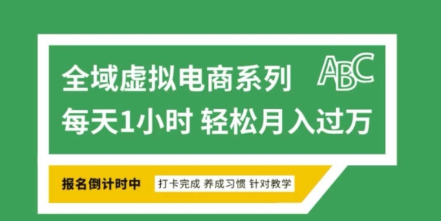 全域虚拟电商变现系列，通过平台出售虚拟电商产品从而获利-AI学习资源网