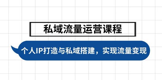 私域流量运营课程，个人IP打造与私域搭建，助力学员实现流量变现-AI学习资源网