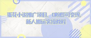 蛋花小说推文项目,0粉即可变现,新人搬运实操教程-AI学习资源网