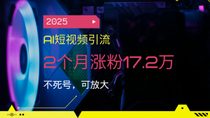2025AI短视频引流,2个月涨粉17.2万,不死号,可放大-AI学习资源网