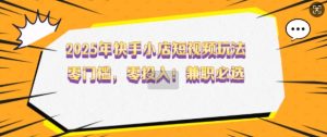 2025年快手小店短视频玩法,零门槛,零投入,兼职必选【揭秘】-AI学习资源网