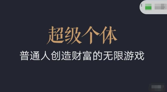 超级个体2024-2025翻盘指南，普通人创造财富的无限游戏-AI学习资源网