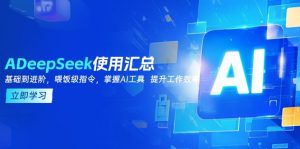 DeepSeek使用汇总,基础到进阶,提示词技巧,掌握AI工具  提升工作效率-AI学习资源网