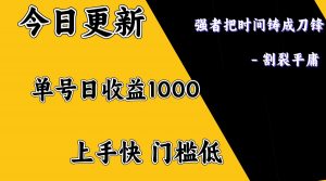 上手一天1000打底,正规项目,懒人勿扰-AI学习资源网
