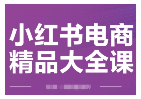 小红书电商精品大全课，快速掌握小红书运营技巧，实现精准引流与爆单目标，轻松玩转小红书电商(更新2月)-AI学习资源网