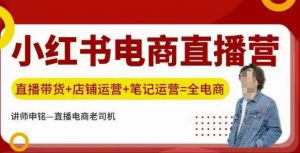 小红书电商直播训练营,直播带货+店铺运营+笔记运营-AI学习资源网