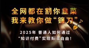 知识付费如何做到月入过W+,2025我来教你做“镰刀”【揭秘】-AI学习资源网