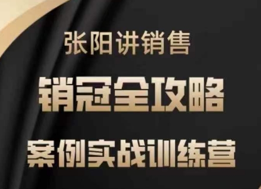 张阳讲销售实战训练营，​案例实战训练，销冠全攻略-AI学习资源网