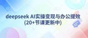 deepseek AI实操变现与办公提效(20+节课更新中)-AI学习资源网