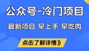 公众号冷门赛道,早上手早吃肉,单月轻松稳定变现1W【揭秘】-AI学习资源网