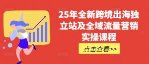 25年全新跨境出海独立站及全域流量营销实操课程,跨境电商独立站TIKTOK全域营销普货特货玩法大全-AI学习资源网