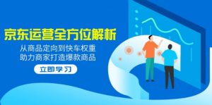 2025京东运营全方位解析:从商品定向到快车权重,助力商家打造爆款商品-AI学习资源网