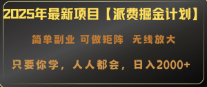 2025年最新项目【派费掘金计划】操作简单,日入2000+-AI学习资源网