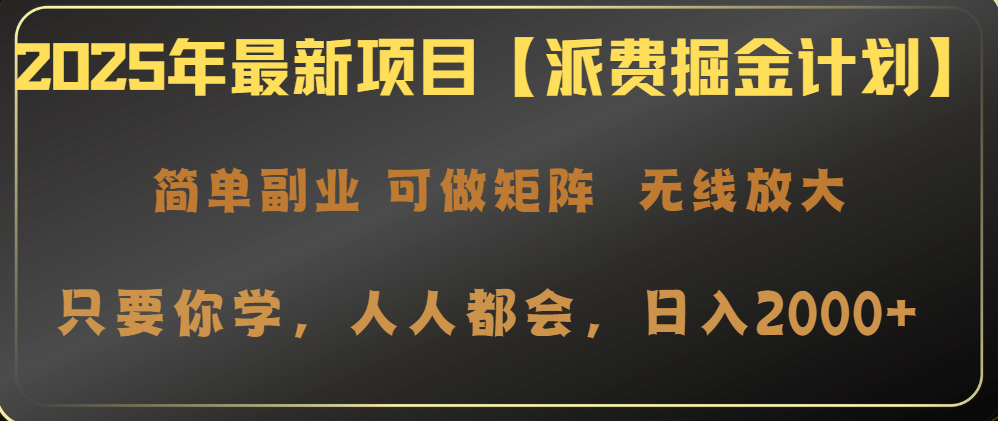 2025年最新项目【派费掘金计划】操作简单，日入2000+-AI学习资源网