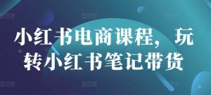 小红书电商课程,玩转小红书笔记带货-AI学习资源网