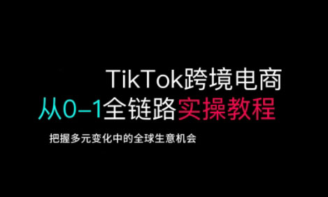 TikTok跨境电商从0-1全链路全方位实操教程，把握多元变化中的全球生意机会-AI学习资源网