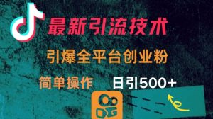 最新引流方法,引爆全平台的一个创业粉,简单操作日引300+-AI学习资源网