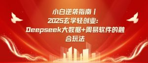 小白逆袭指南,2025玄学轻创业:Deepseek大数据+周易算法的融合玩法-AI学习资源网