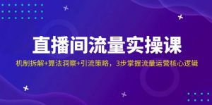 直播间流量实操课:机制拆解+算法洞察+引流策略,3步掌握流量运营核心逻辑-AI学习资源网