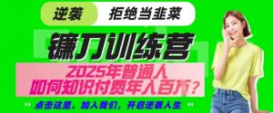 【网创项目终点站-镰刀训练营超级IP合伙人】25年普通人如何通过知识付费实现逆袭【揭秘】-AI学习资源网