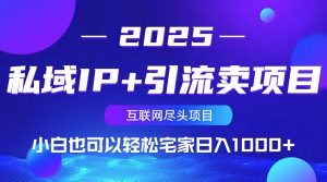 私域IP+引流卖项目,小白也可以做到轻松宅家日入1000+-AI学习资源网