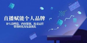 直播赋能个人品牌:IP人设塑造、内容策划、连麦运营、带货转化及复盘优化-AI学习资源网