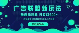 2025全新广告联盟玩法 单机500+课程实操分享 小白可无脑操作-AI学习资源网
