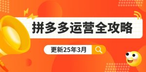 拼多多运营全攻略:从0到日销千单,爆款内功+付费推广+黑科技(更新25年3月-AI学习资源网