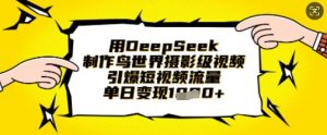 用DeepSeek制作鸟世界摄影级视频,引爆短视频流量,单日变现1k-AI学习资源网