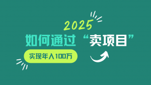 2025年如何通过“卖项目”实现年入100w-AI学习资源网