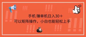 手机赚单机日入30+,可以矩阵操作,小白也能轻松上手-AI学习资源网