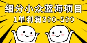 细分小众蓝海项目,一单利润3张,每月收入稳定过1w+-AI学习资源网