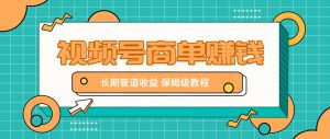 微信视频号商单赚钱项目,发一条短视频赚了9000,长期管道收益,保姆级教程!-AI学习资源网