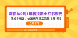 教你从0到1玩转投流小红书聚光,低成本获客,快速获取稳定流量(第1期-AI学习资源网