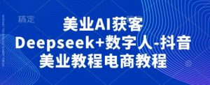 美业AI获客Deepseek+数字人-抖音美业教程电商教程-AI学习资源网