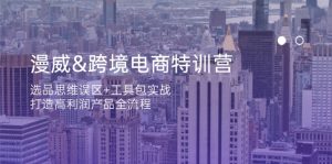 漫威 跨境电商特训营:选品思维误区+工具包实战,打造高利润产品全流程-AI学习资源网