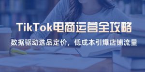 TikTok电商运营全攻略,数据驱动选品定价,低成本引爆店铺流量-AI学习资源网