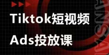 Ads视频投放课，tiktok短视频广告投放课-AI学习资源网