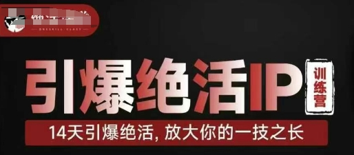 引爆绝活IP训练营，14天引爆绝活，放大你的一技之长-AI学习资源网
