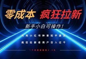 利用小红书种草知乎漏洞,零成本疯狂拉新日入数张,新手小白可操作-AI学习资源网