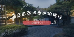 酒店民宿抖音进阶课程,掌握流量渠道与推流逻辑,打造爆款内容-AI学习资源网
