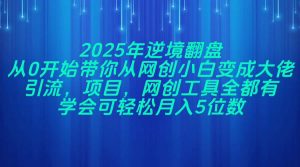 2025年逆境翻盘,从0开始带你从网创小白变成大佬,引流,项目,网创工…-AI学习资源网